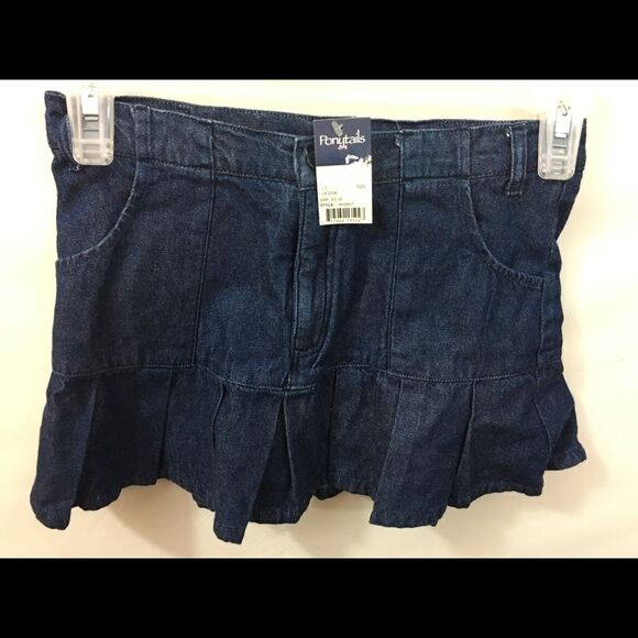 Ponytails Denim Skort Size 7/8 EUC - Picture 1 of 3